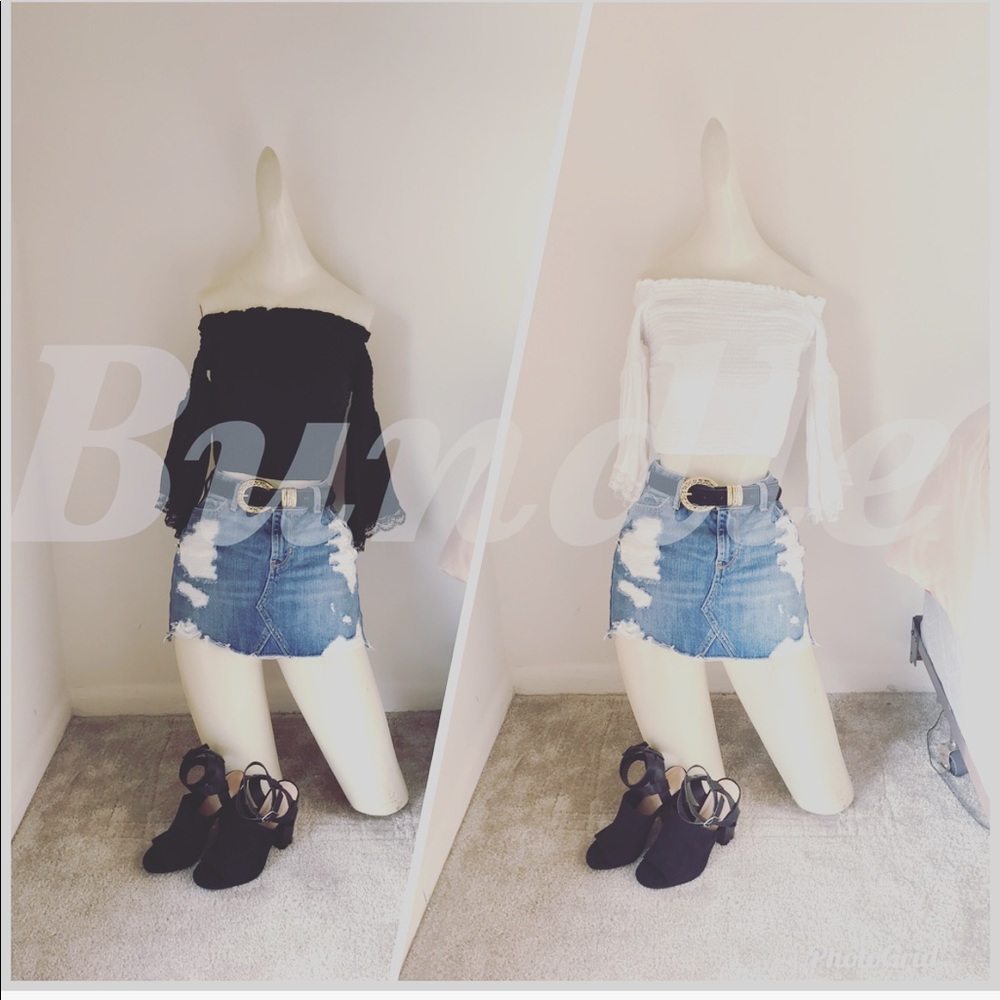 Two Hollister Cold Shoulder Tops